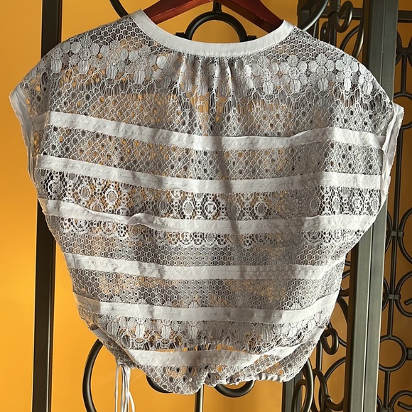 BCBGMAXAZRIA NAHLA Lace and Silk Top - Picture 3 of 7